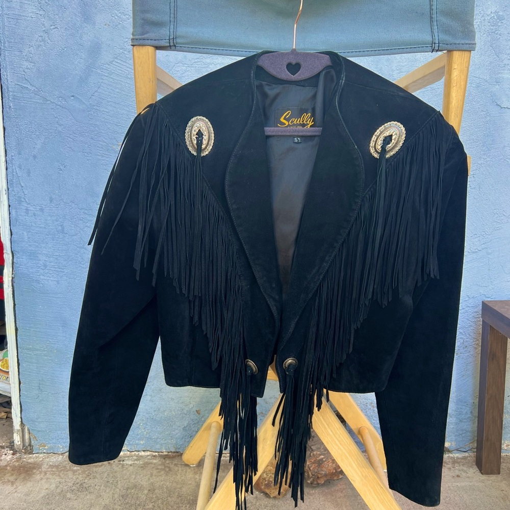 Vintage Scully Suede Leather Fringe Jacket